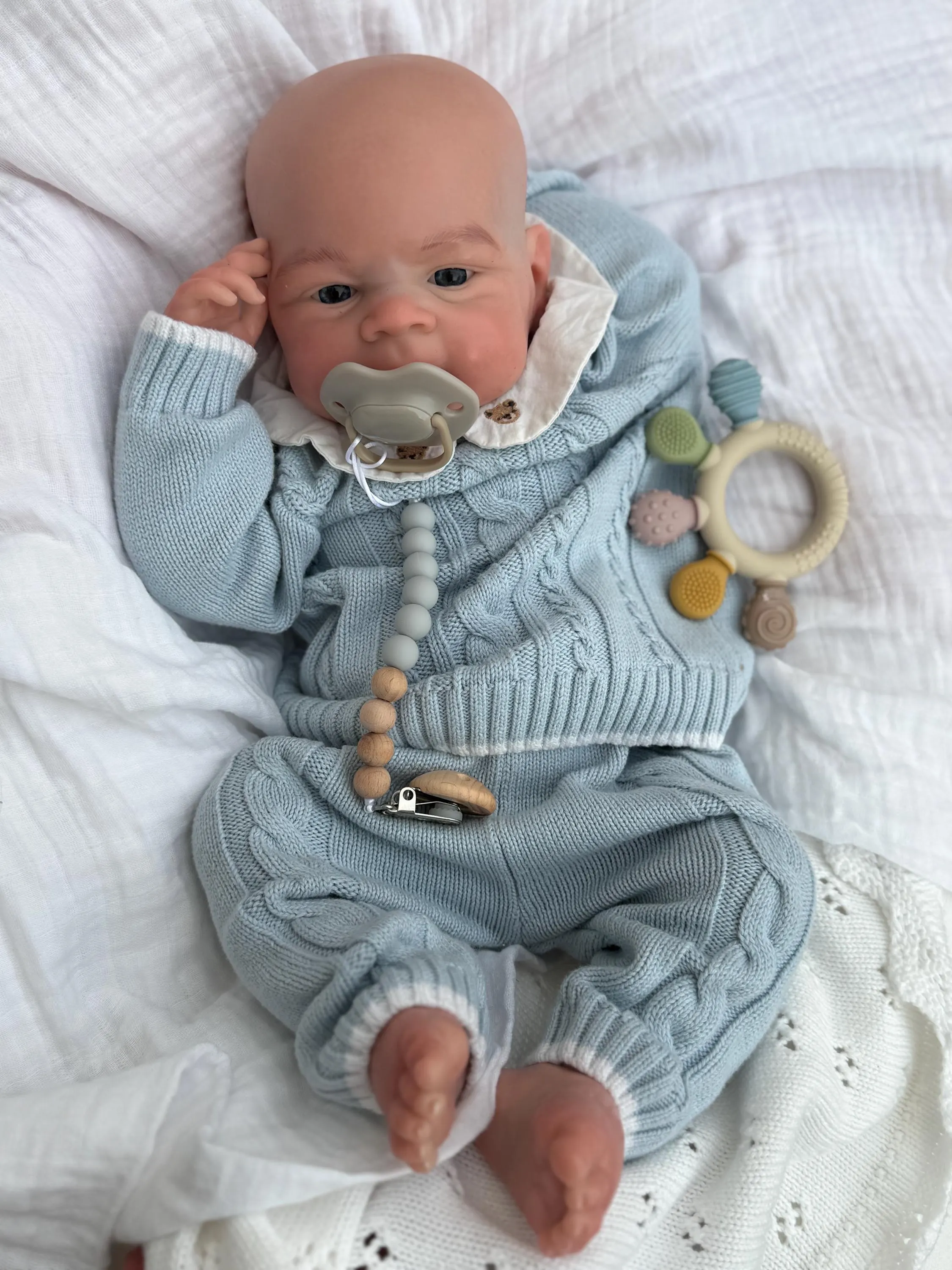 Silicone reborn baby boy – 18 inch, 5 lbs