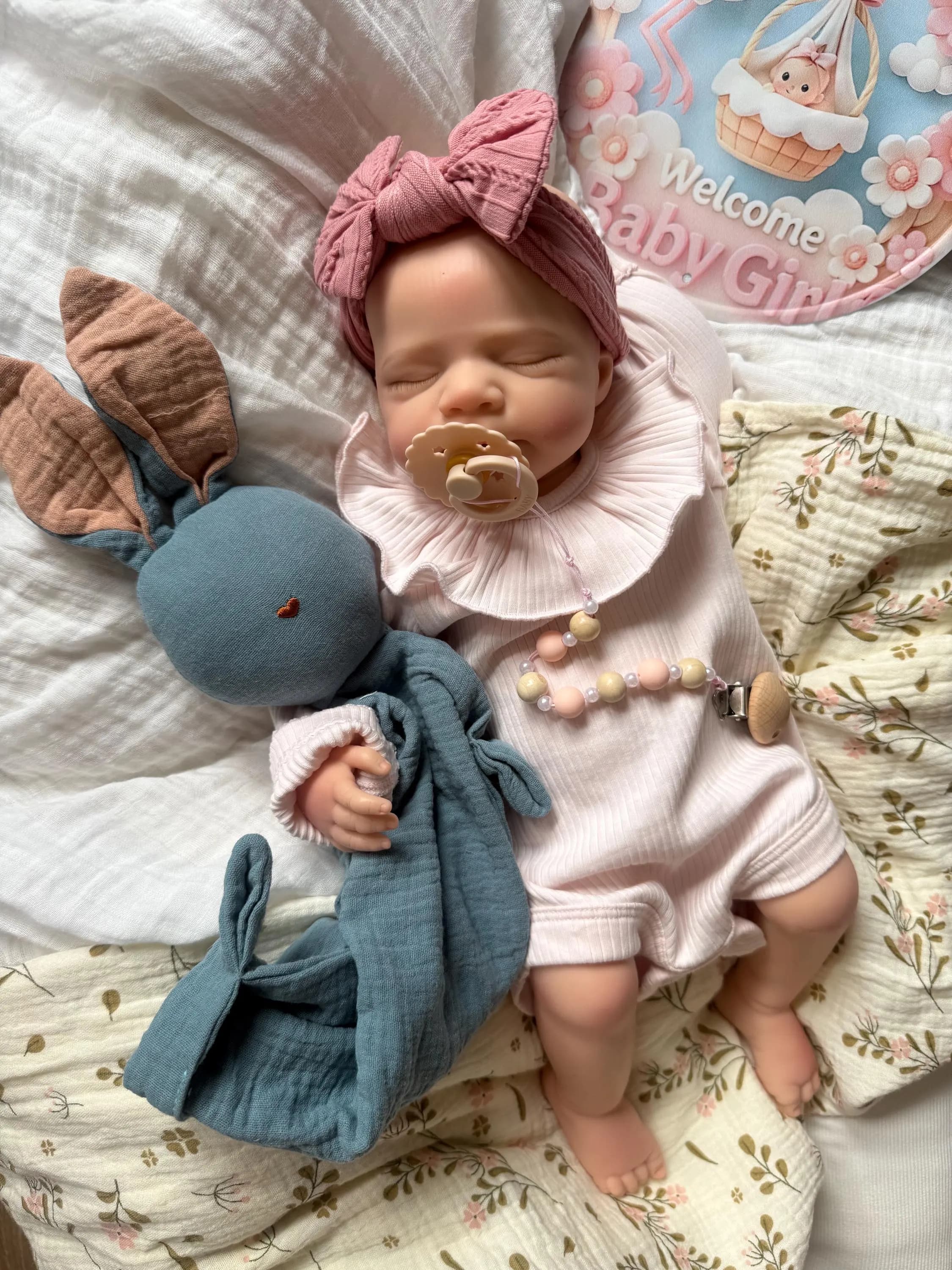 Silicone reborn baby girl – 17 inch, 5 lbs
